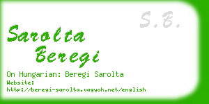 sarolta beregi business card